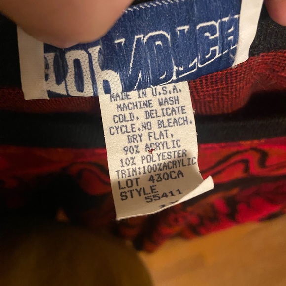 Top Notch 80s Floral 1X vintage Sweater sweatshirt with cuff sleeves - Picture 5 of 5